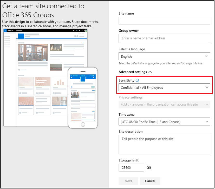 Configure Sensitivity Levels Step 7 -Assigning Labels to SPO, Teams, and Meetings
